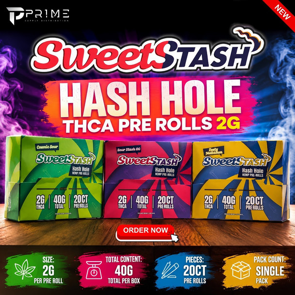 Sweetstash Hash Hole THCA Pre Rolls 2G flavors Features