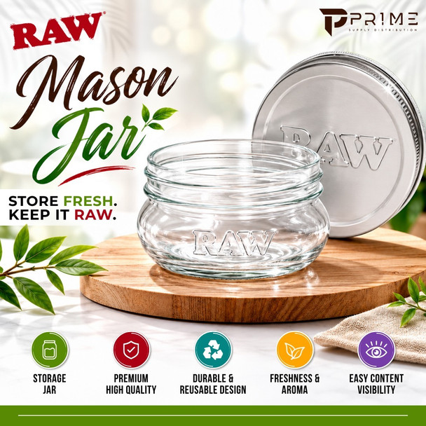 RAW Mason Jar features
