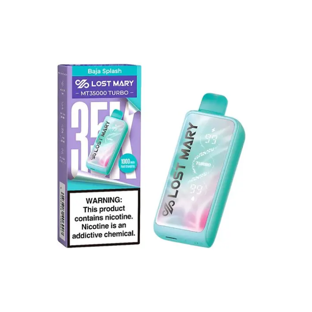 Lost Mary MT35000 Turbo Zero Nicotine Vape Texas Compliant Baja Splash
