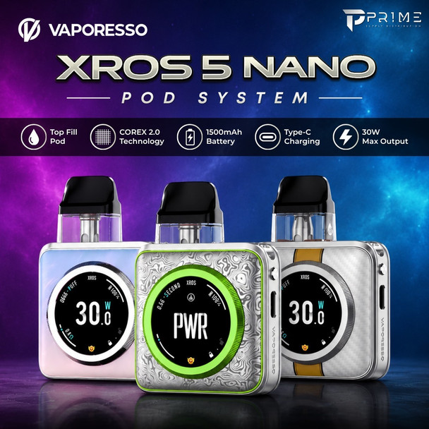 Vaporesso XROS 5 Nano Pod System Features