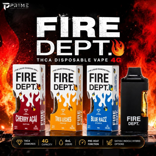 Fire Dept THCA Disposable Vape 4G Features