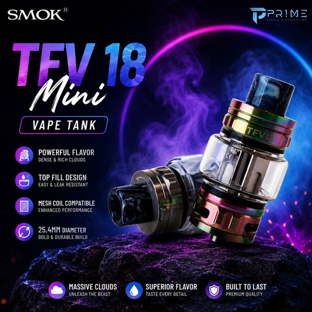 Smok TFV 18 Mini Vape Tank Features
