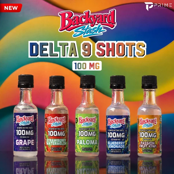 Backyard Stash Delta 9 Shots 100 MG flavors Features