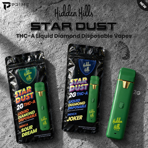 Hidden Hills Star Dust THCA Disposable Vape Liquid Diamond 2G Features