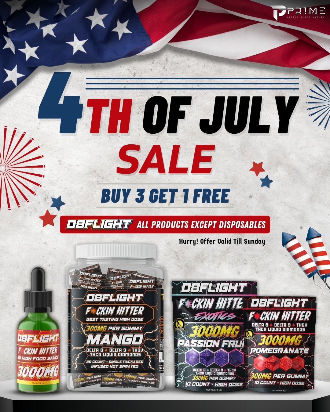 D8Flight Promo – 4th of July