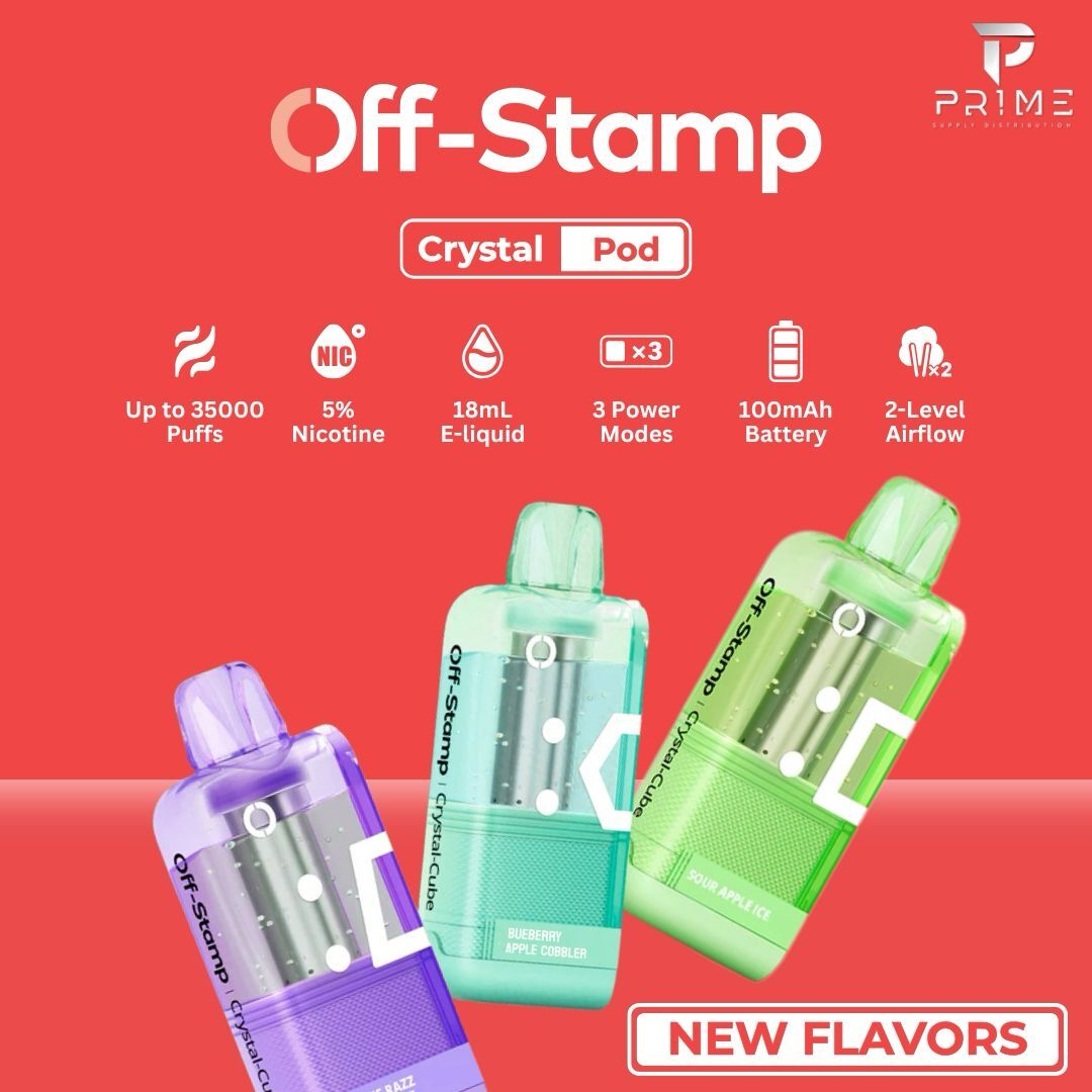Off Stamp X Cube 25000 Crystal Pod New Flavors Wholesale