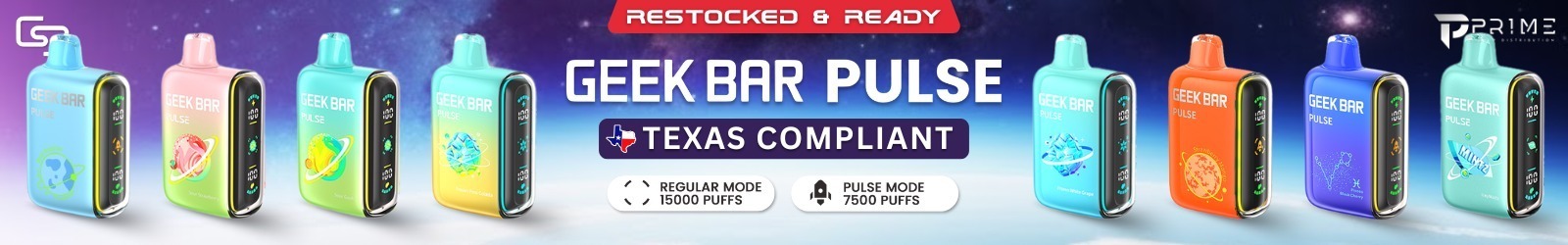Geek Bar Pulse 15k Puffs Disposable Vape Texas Compliant