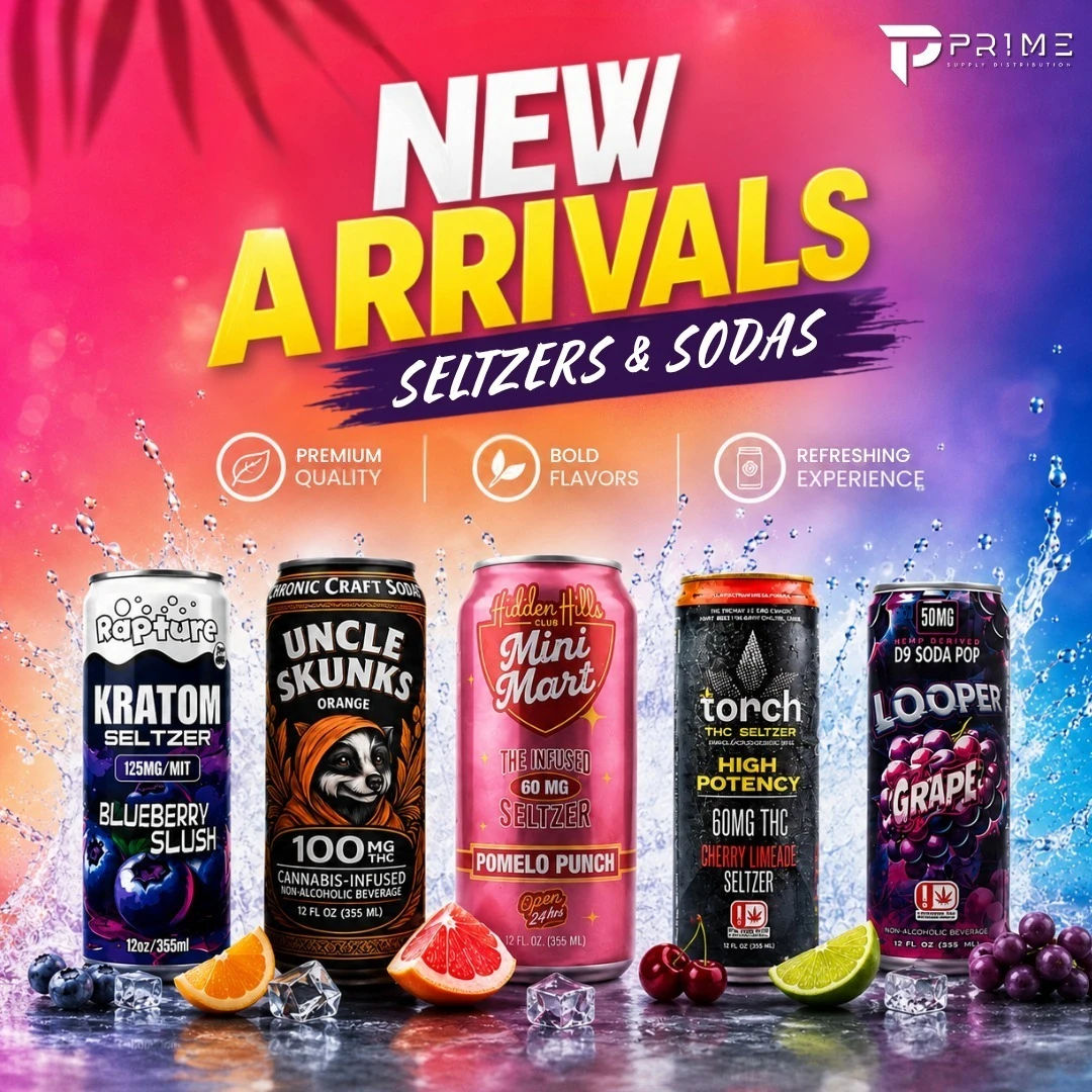 Sodas and Seltzers Wholesale THC Soda Delta 9 Drinks Kratom Seltzer and Euphoric Seltzers