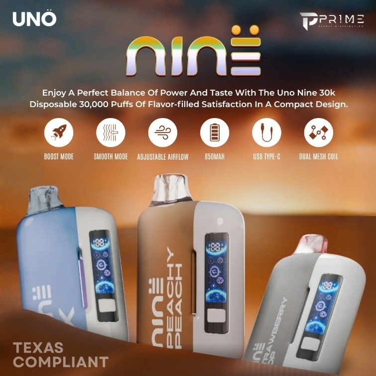 UNO Nine 30K Disposable Vape Texas Compliant Wholesale