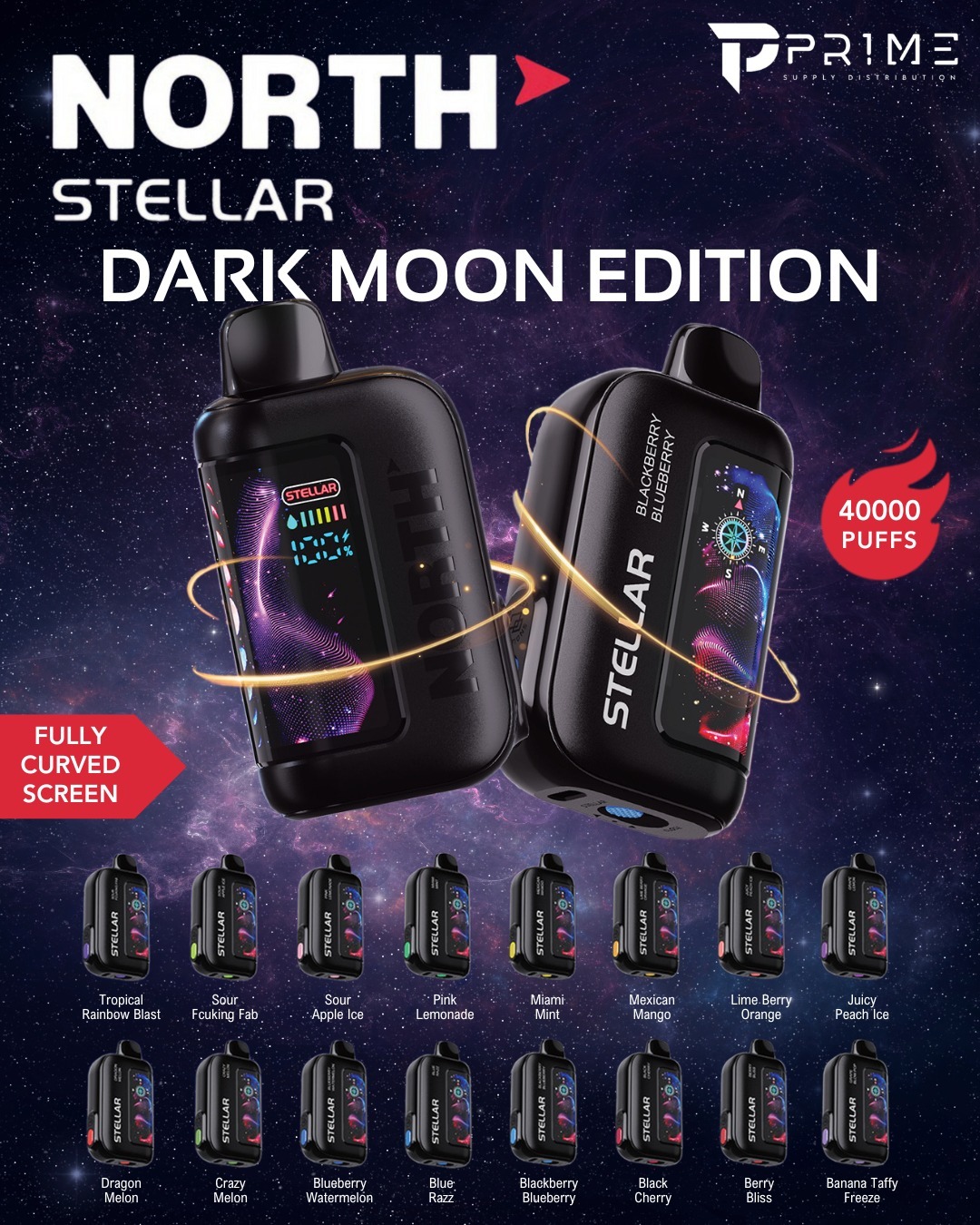 stellar vape price North Dark Moon Edition 40K Disposable Select Flavor ::Mint watermelon apple rizzler Njoy Vape Kits, Pods