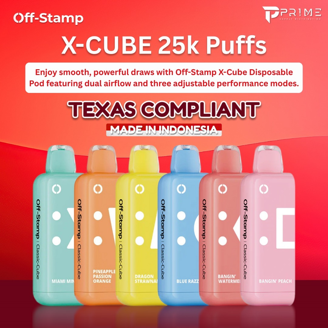 Off Stamp X-Cube Disposable Pod Texas Compliant | Prime Supply Distro