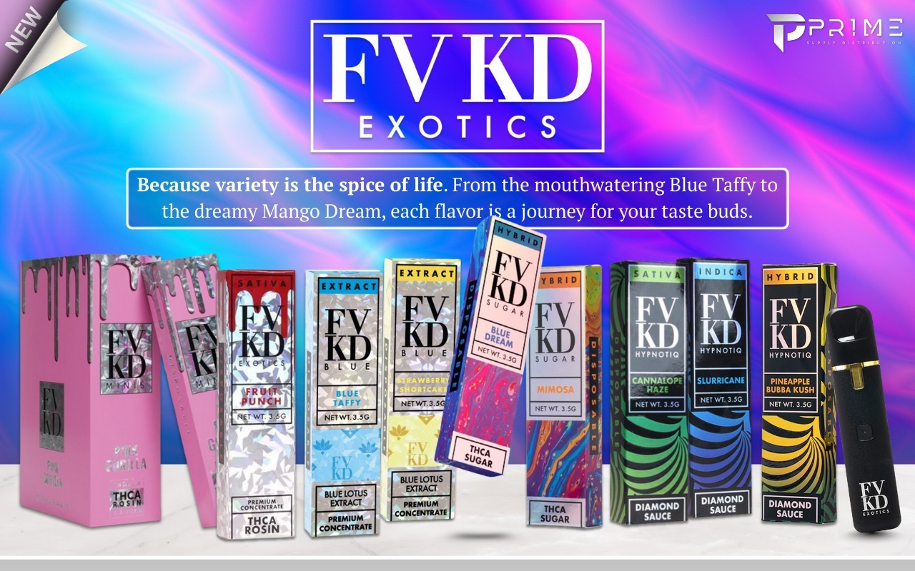 FVKD Exotics Wholesale THCA Blue Lotus and Liquid Diamonds Vape Essentials
