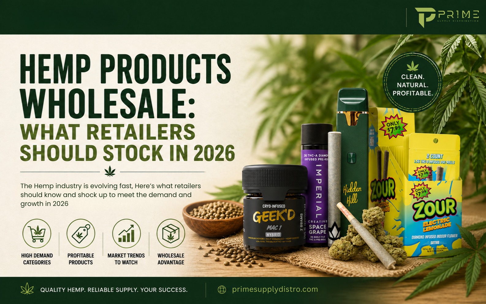 Hemp Products Wholesale: What Retailers Should Stock in 2026
