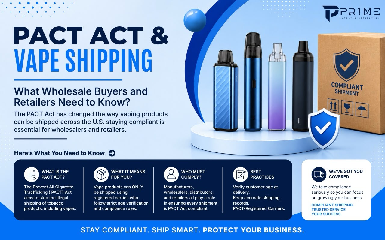 PACT Act and Vape Shipping: What Wholesale Buyers and Retailers Need to Know