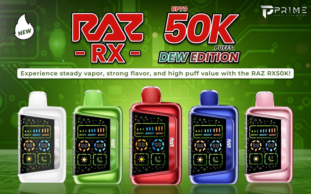 RAZ RX 50K Disposable Vapes Wholesale: Why Dew Edition Is a Top Seller in 2025