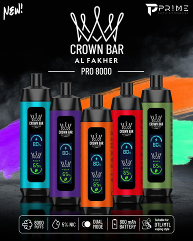 frax vapes al fakher Al Fakher crown bar 600 pods main image 0