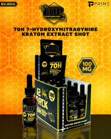 EDP 7OH 7-HYDROXYMITRAGYNINE KRATOM EXTRACT SHOT 100MG 12CT