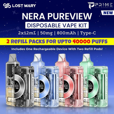 lost mary rechargeable pods Lost Mary NERA Fullview 70K Pods – Dual 35K Refill Pods – Giant Vapes main image 0