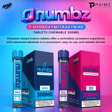 Numbz 7 Hydroxy Tablets Chew 300MG | Prime Supply Distro