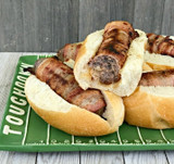 Kraut Stuffed Bacon Wrapped Brats