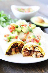 Chorizo Bacon Breakfast Burrito