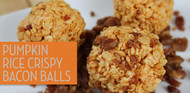 Pumpkin Rice Crispy Bacon Balls