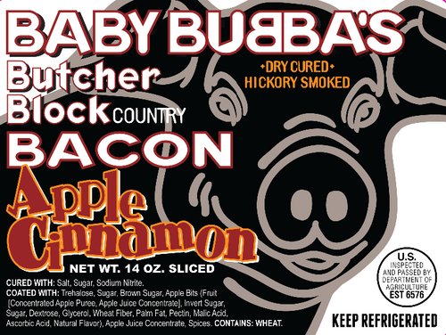 Baby Bubba's Apple Ciinnamon label