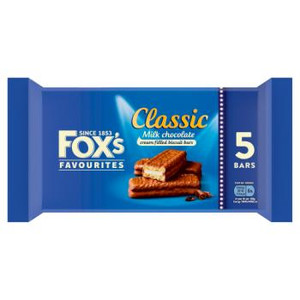 Fox's Favourites Classic Milk Chocolate Biscuit Bars 5 pk (125g) Fox's Favourites Classic Milk Chocolate Biscuit Bars 5 pk (125g)