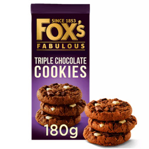 Fox's Biscuits Triple Chocolate Cookies (180g) Fox's Biscuits Triple Chocolate Cookies (180g)