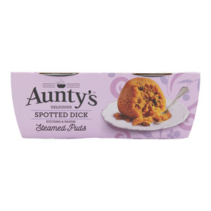Aunty's Spotted Dick Pudding 2pk (95g) Aunty's Spotted Dick Pudding 2pk (95g)