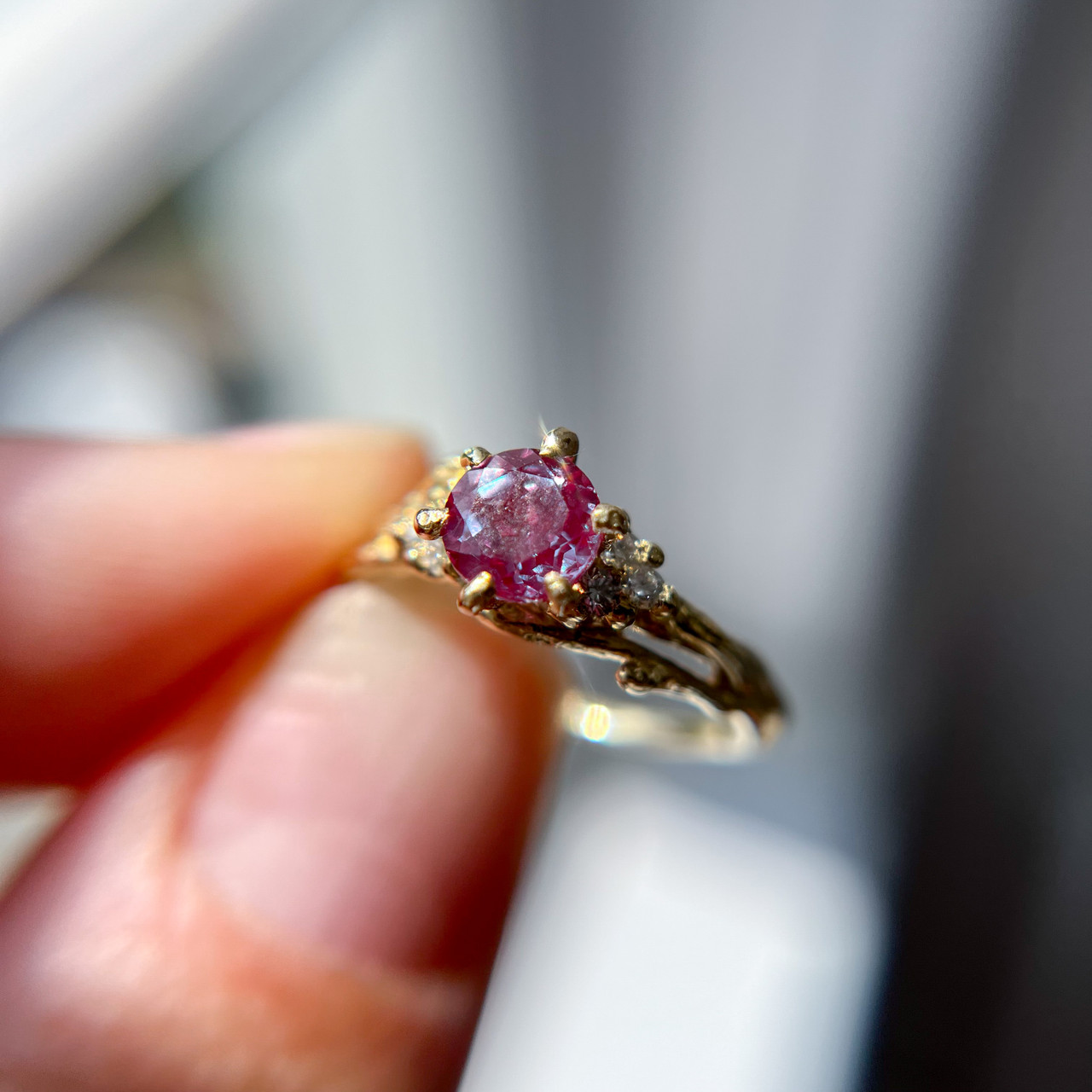 Feyre Alexandrite Cluster Engagement Ring
