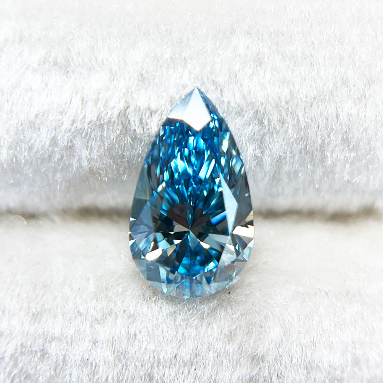 Pear Fancy Vivid Blue Lab Grown Diamond | Loose Gemstone