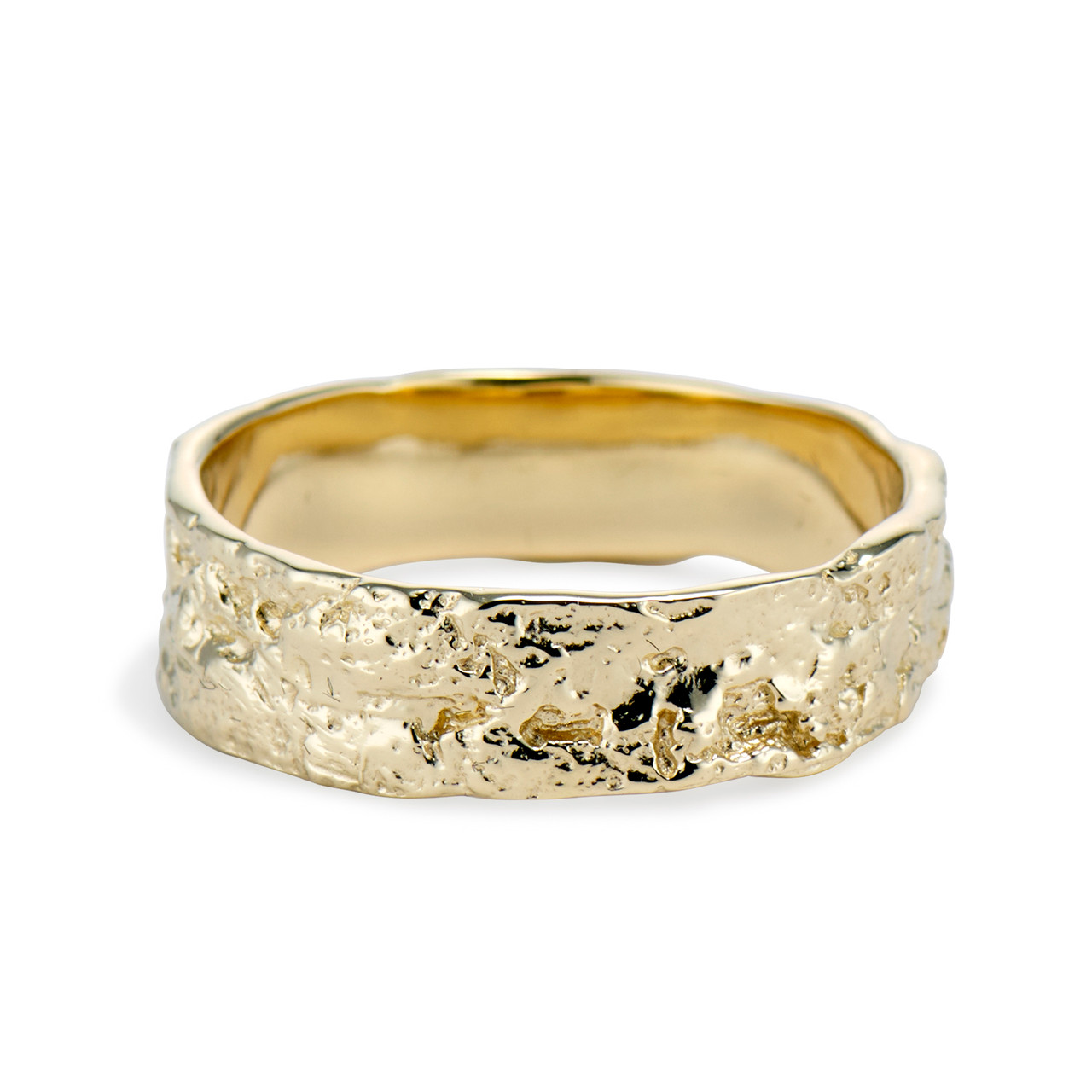 Vineyard Tree Bark 6mm Men's Wedding Ring | Olivia Ewing