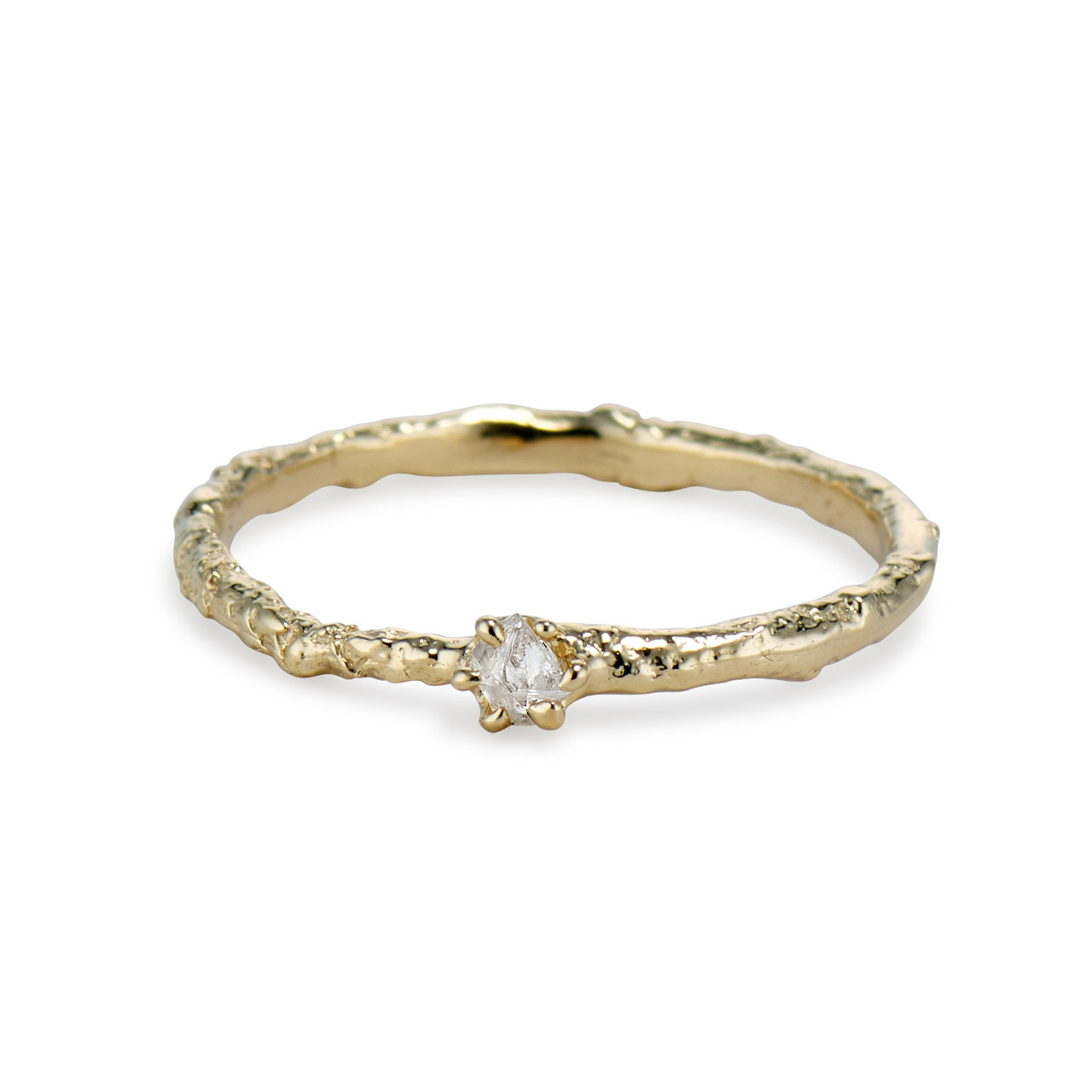 Rough Diamond ring, Raw diamond Ring, Rough Diamond Engagement Ring, B –  FANCYDIAMONDJEWELS