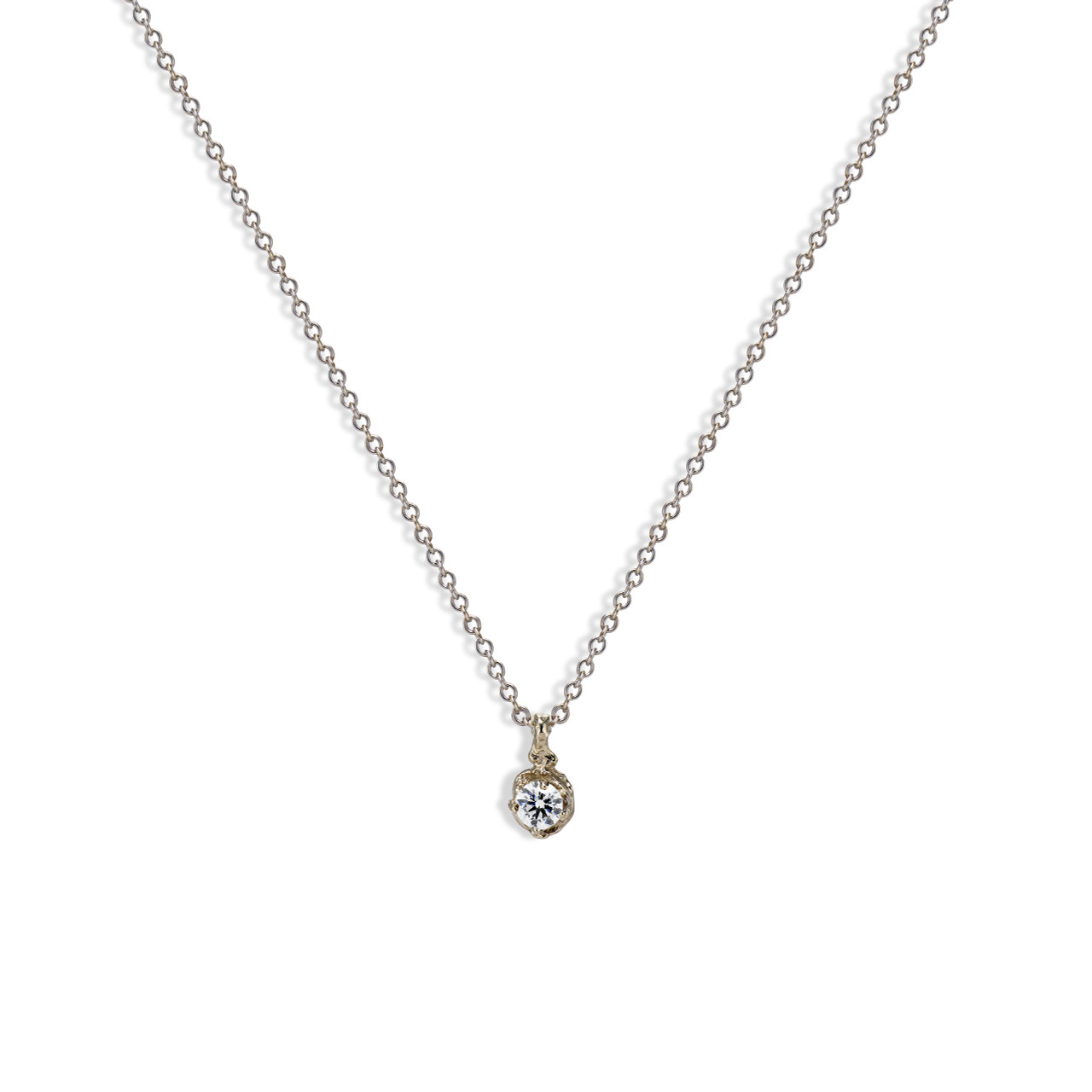 Naples Round Brilliant Diamond Necklace | Olivia Ewing