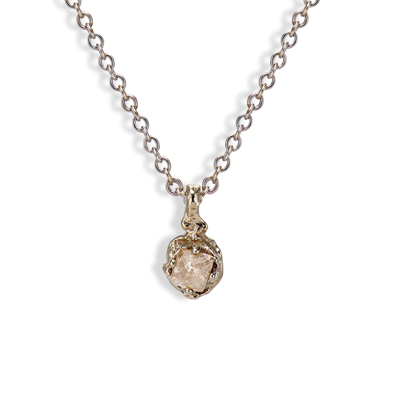 Naples Rough Diamond Necklace with Gold Chain | Olivia Ewing