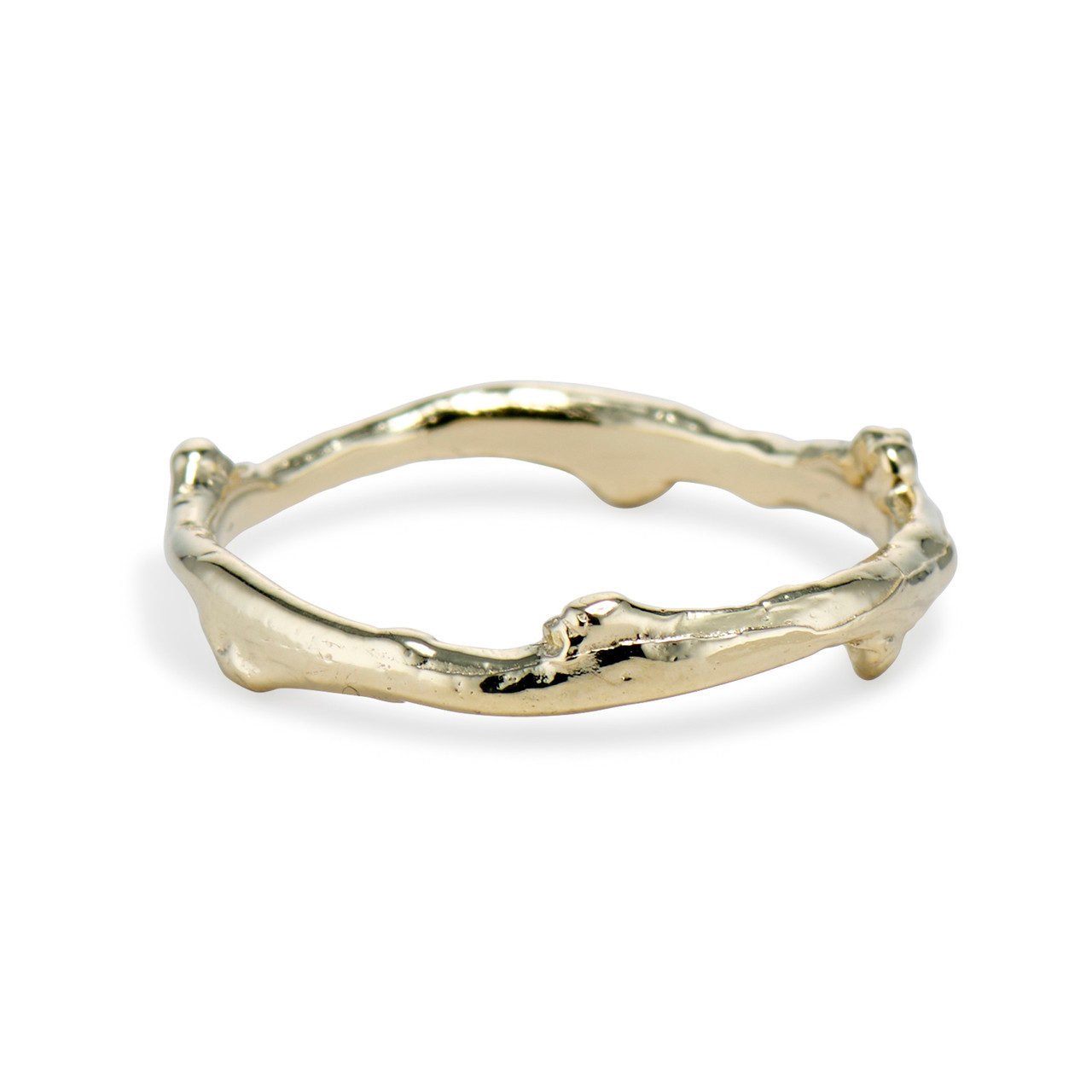 Men's Yellow Gold Garland Wedding Band | Olivia Ewing