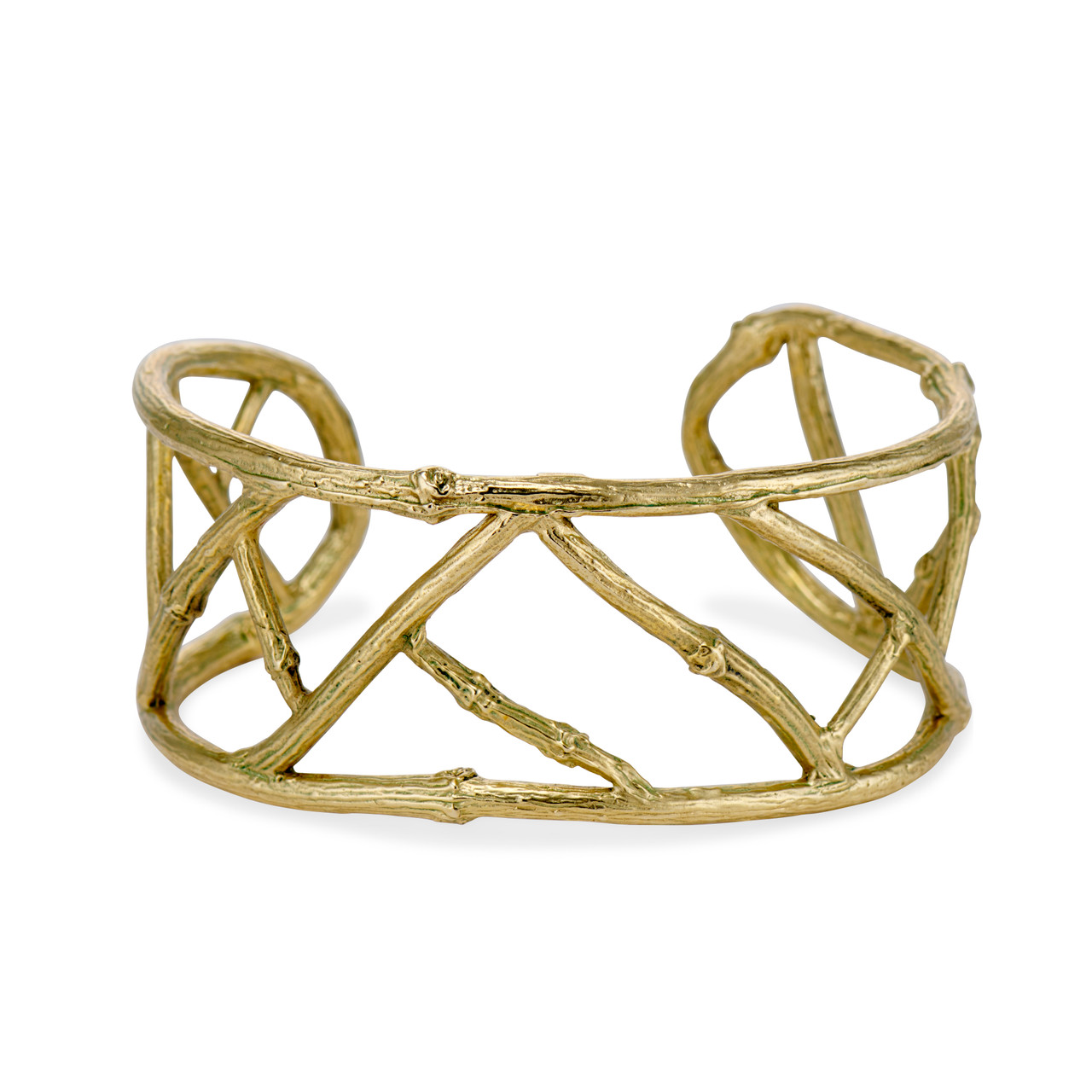Clarabelle Gold Twig Cuff Bracelet | Olivia Ewing