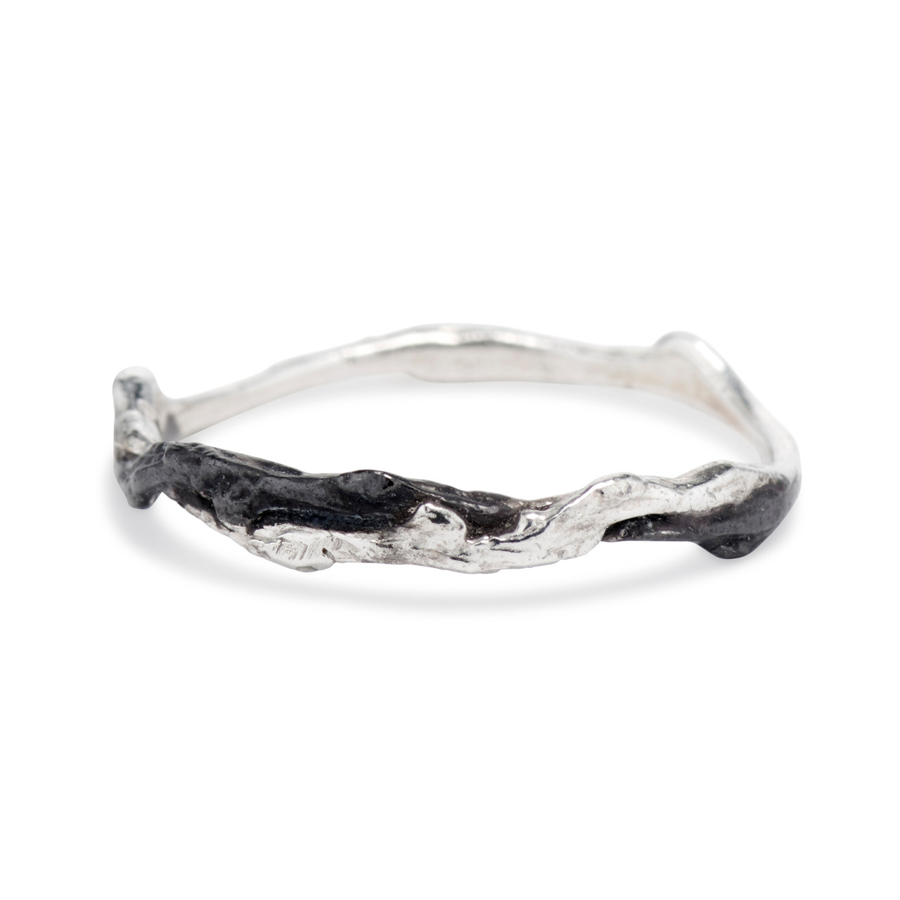 Naples Twisted Silver Wedding Band | Silver Twisted Ring