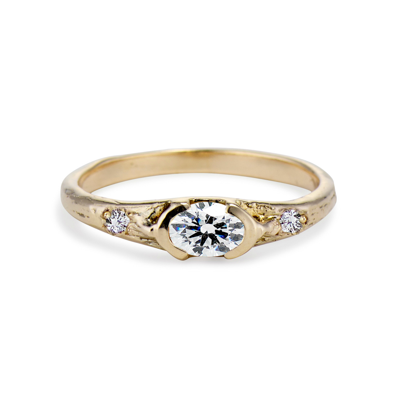 Calais Bezel Set Oval Diamond Engagement Ring Olivia Ewing