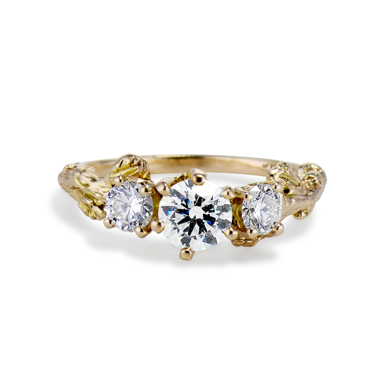 HRRTR732 Round cut Designer 3 Stone Ring | Shining Diamonds®