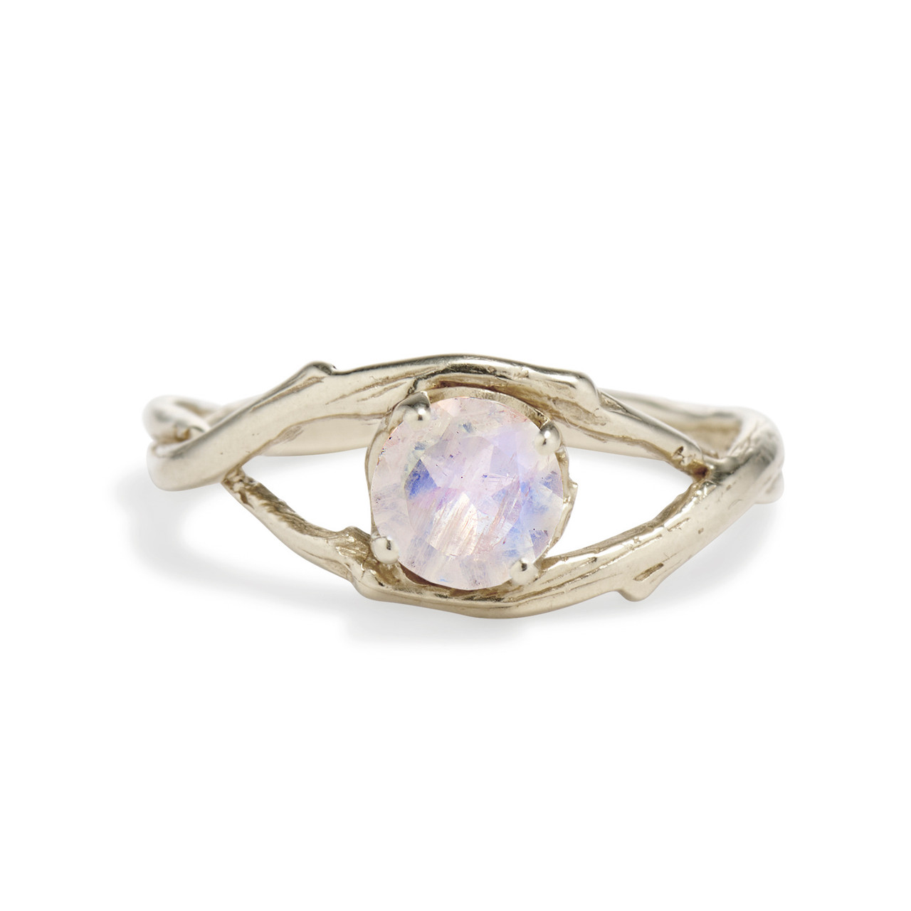 Handmade Moonstone Solitaire Engagement Ring | Olivia Ewing