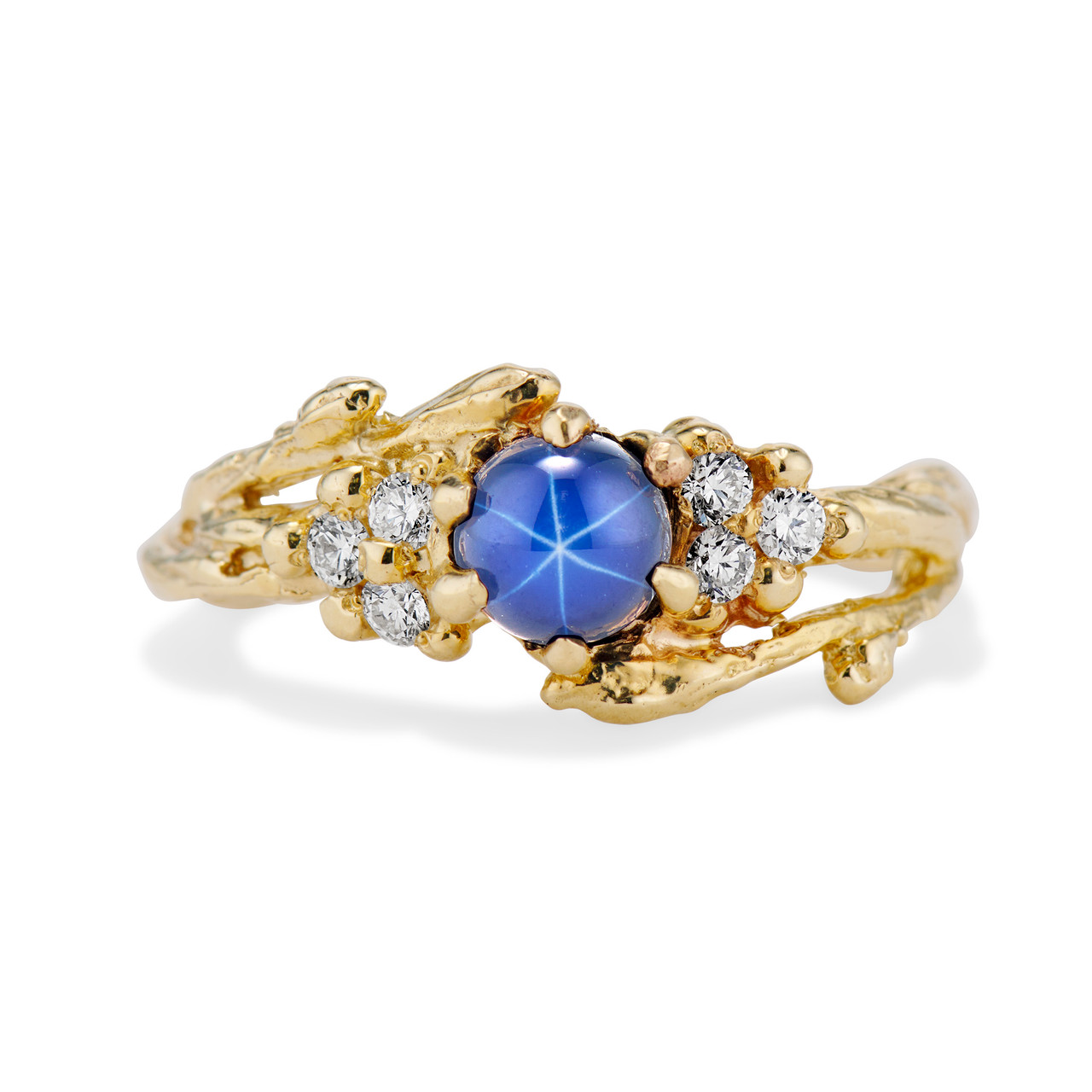Feyre Star Sapphire Cluster Ring