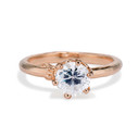 14K rose gold prong diamond engagement ring by Olivia Ewing Jewelry