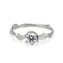 Platinum Vienna Solitaire Setting Ring by Olivia Ewing Jewelry