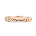 14K Rose Gold Woodland Mama Birthstone Signet by Olivia Ewing Jewelry