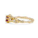 14K Yellow Gold Juniper Alexandrite Cluster Ring by Olivia Ewing Jewelry