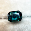 Montana Sapphire Deep Green Emerald Cut