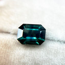 Montana Sapphire Deep Green Emerald Cut