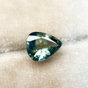 Light Teal Green Pear Cut Montana Sapphire